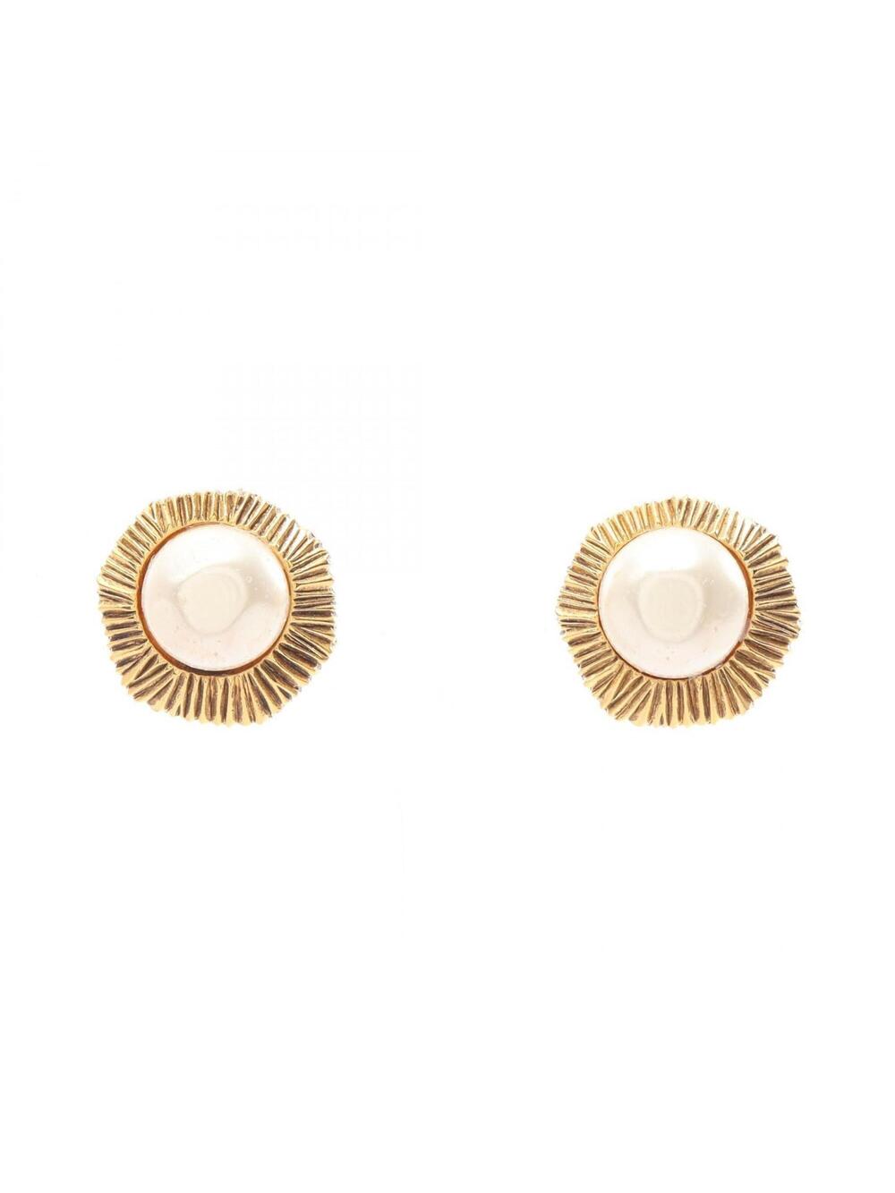 Chanel Pearl Clip-On Earrings Gold #319278C82B